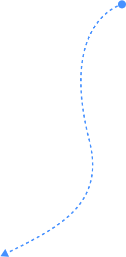 Dot is showing in the left direction with curve line